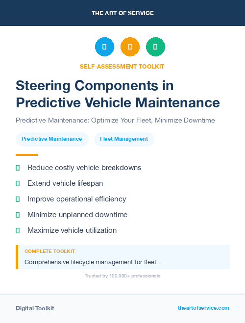 Steering Components in Predictive Vehicle Maintenance
