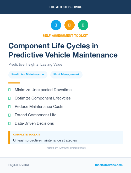 Component Life Cycles in Predictive Vehicle Maintenance