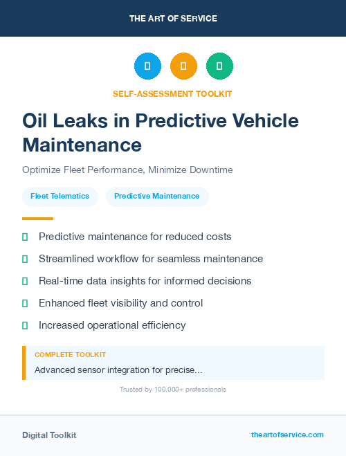 Oil Leaks in Predictive Vehicle Maintenance
