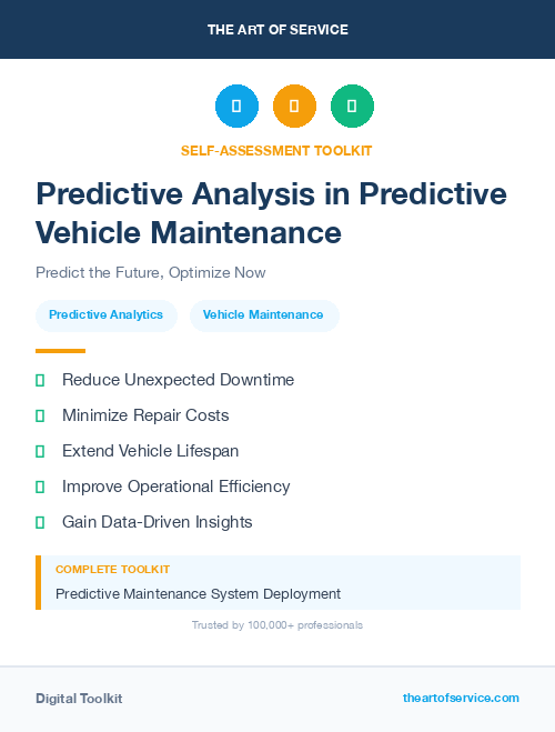 Predictive Analysis in Predictive Vehicle Maintenance