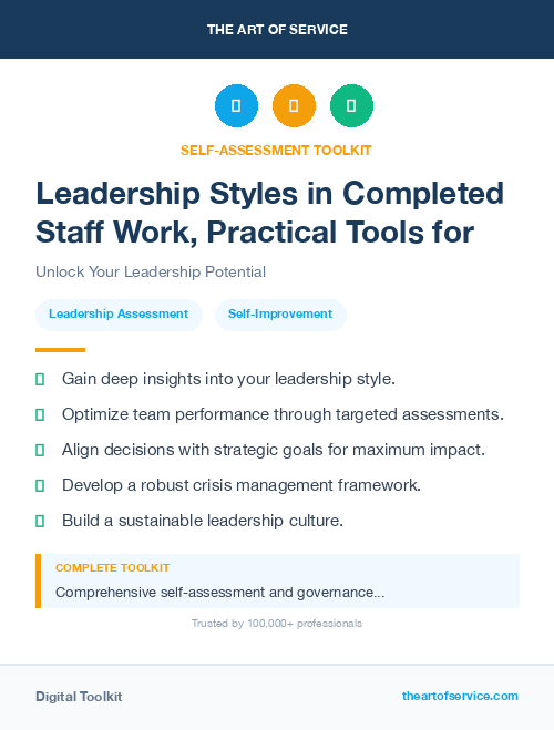 Leadership Styles in Completed Staff Work, Practical Tools for Self-Assessment