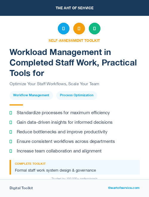 Workload Management in Completed Staff Work, Practical Tools for Self-Assessment