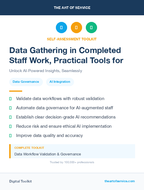 Data Gathering in Completed Staff Work, Practical Tools for Self-Assessment