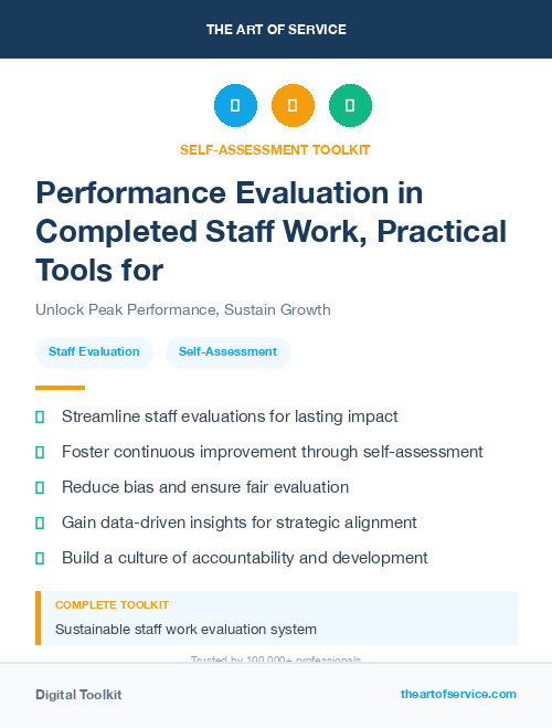 Performance Evaluation in Completed Staff Work, Practical Tools for Self-Assessment