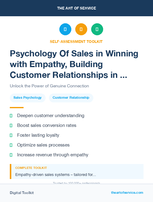 Psychology Of Sales in Winning with Empathy, Building Customer Relationships in the Age of Social Media