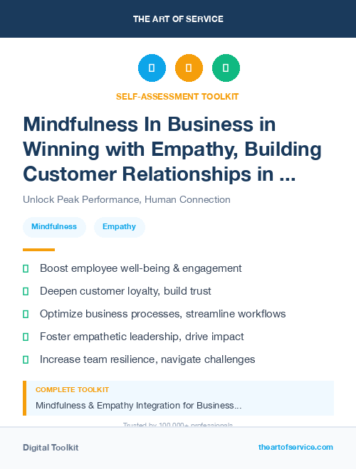Mindfulness In Business in Winning with Empathy, Building Customer Relationships in the Age of Social Media