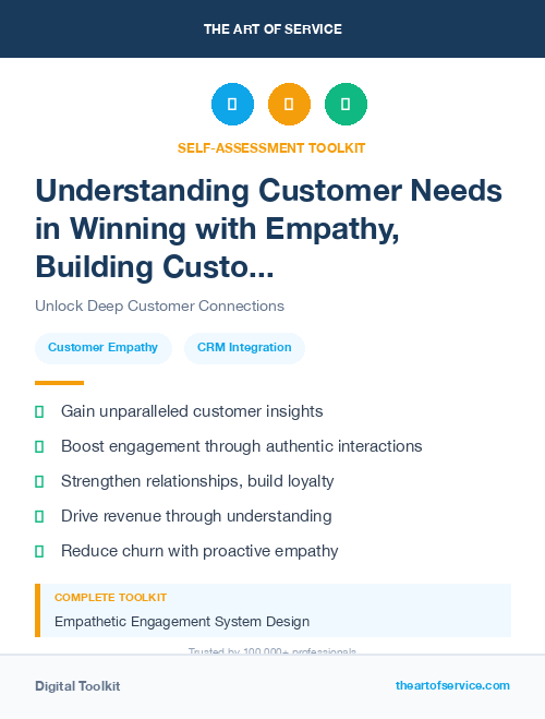 Understanding Customer Needs in Winning with Empathy, Building Customer Relationships in the Age of Social Media