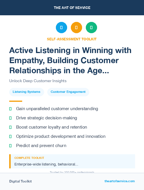 Active Listening in Winning with Empathy, Building Customer Relationships in the Age of Social Media