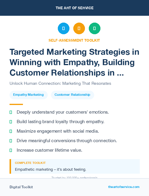 Targeted Marketing Strategies in Winning with Empathy, Building Customer Relationships in the Age of Social Media