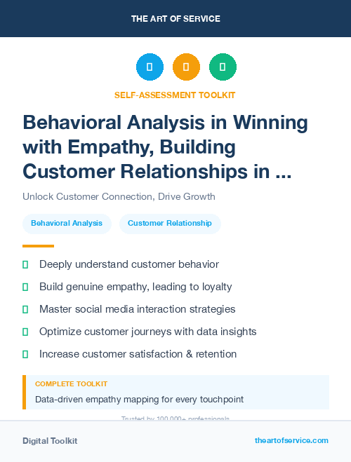 Behavioral Analysis in Winning with Empathy, Building Customer Relationships in the Age of Social Media