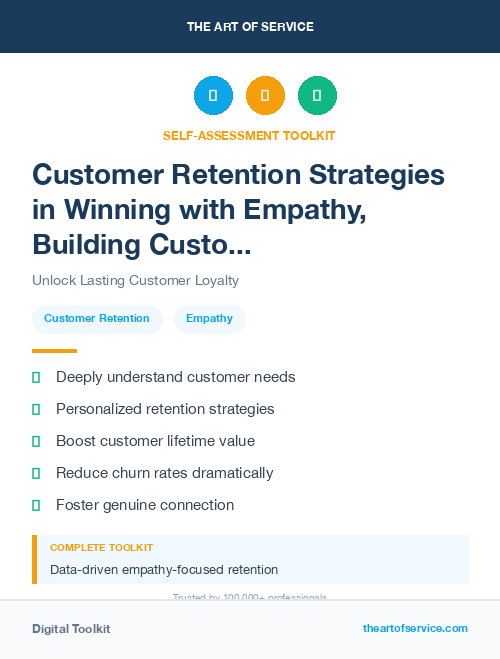 Customer Retention Strategies in Winning with Empathy, Building Customer Relationships in the Age of Social Media