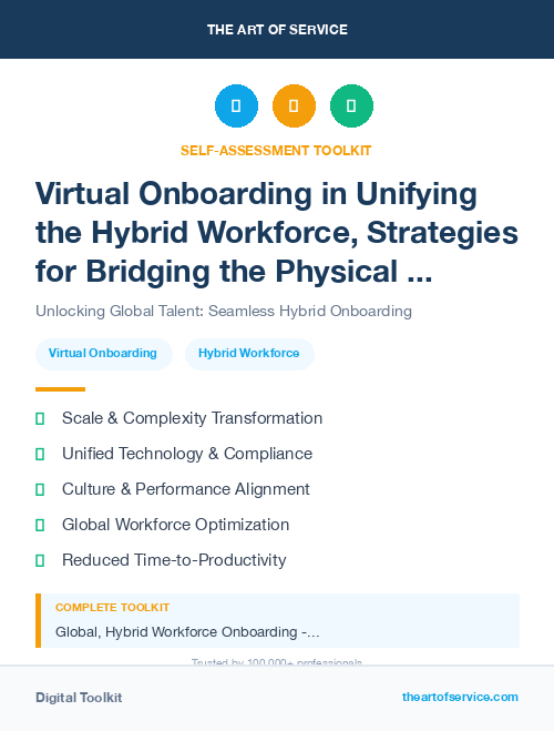 Virtual Onboarding in Unifying the Hybrid Workforce, Strategies for Bridging the Physical and Digital Divide