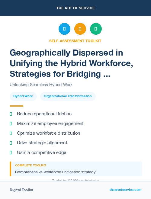 Geographically Dispersed in Unifying the Hybrid Workforce, Strategies for Bridging the Physical and Digital Divide