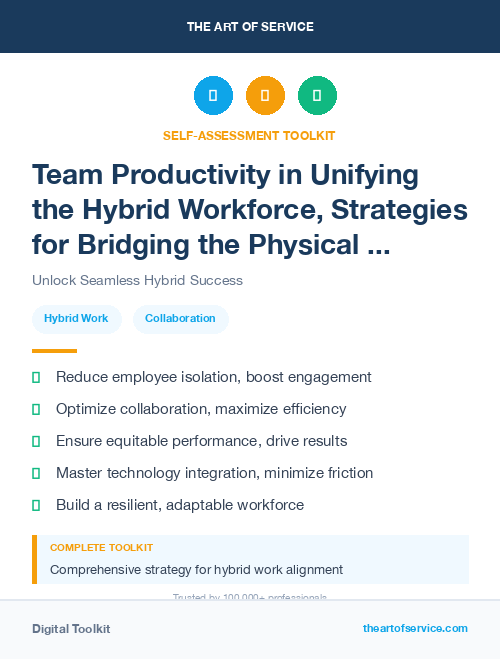 Team Productivity in Unifying the Hybrid Workforce, Strategies for Bridging the Physical and Digital Divide