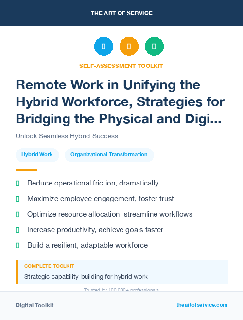 Remote Work in Unifying the Hybrid Workforce, Strategies for Bridging the Physical and Digital Divide