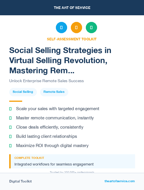 Social Selling Strategies in Virtual Selling Revolution, Mastering Remote Communications and Closing Deals Online