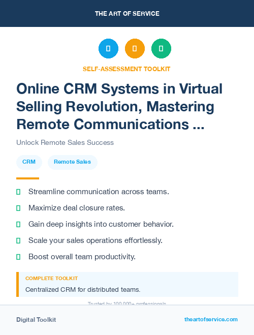 Online CRM Systems in Virtual Selling Revolution, Mastering Remote Communications and Closing Deals Online