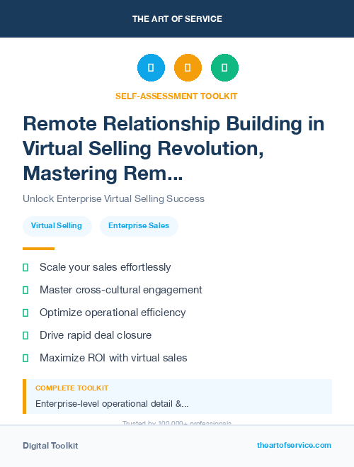 Remote Relationship Building in Virtual Selling Revolution, Mastering Remote Communications and Closing Deals Online