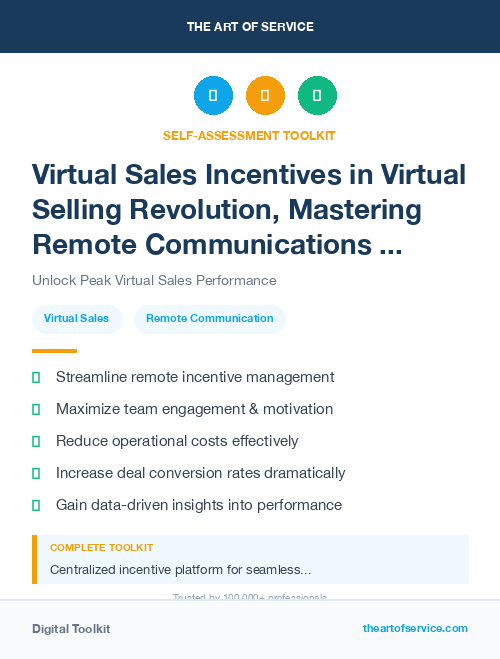 Virtual Sales Incentives in Virtual Selling Revolution, Mastering Remote Communications and Closing Deals Online