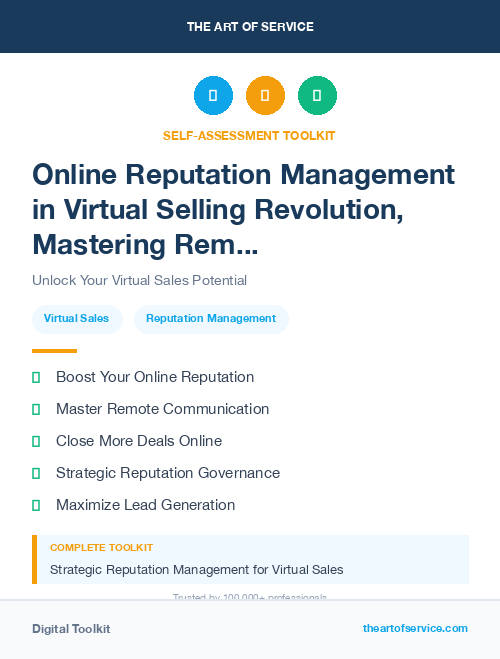 Online Reputation Management in Virtual Selling Revolution, Mastering Remote Communications and Closing Deals Online