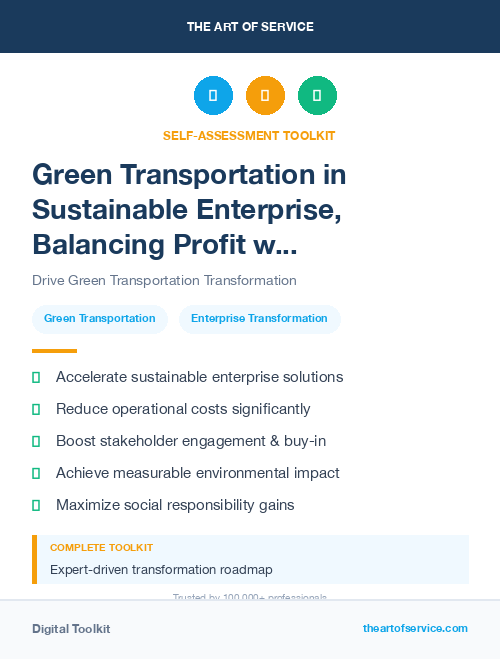 Green Transportation in Sustainable Enterprise, Balancing Profit with Environmental and Social Responsibility