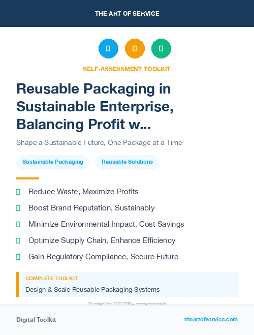 Reusable Packaging in Sustainable Enterprise, Balancing Profit with Environmental and Social Responsibility