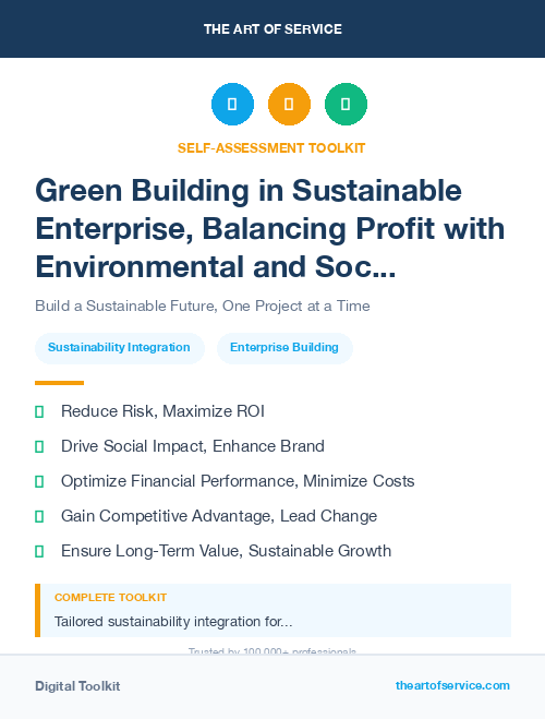 Green Building in Sustainable Enterprise, Balancing Profit with Environmental and Social Responsibility