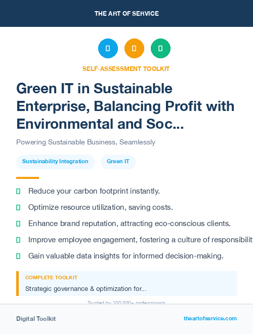 Green IT in Sustainable Enterprise, Balancing Profit with Environmental and Social Responsibility