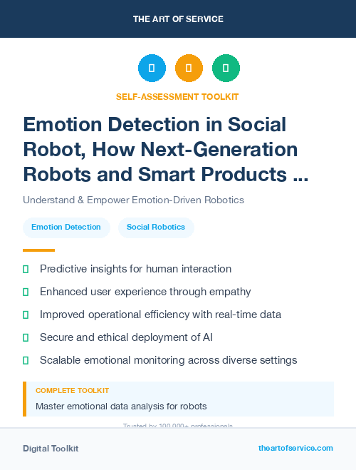 Emotion Detection in Social Robot, How Next-Generation Robots and Smart Products are Changing the Way We Live, Work, and Play
