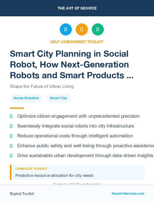 Smart City Planning in Social Robot, How Next-Generation Robots and Smart Products are Changing the Way We Live, Work, and Play