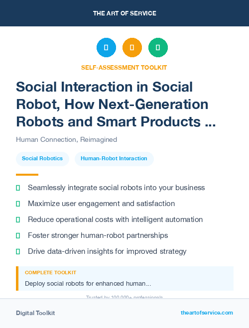 Social Interaction in Social Robot, How Next-Generation Robots and Smart Products are Changing the Way We Live, Work, and Play