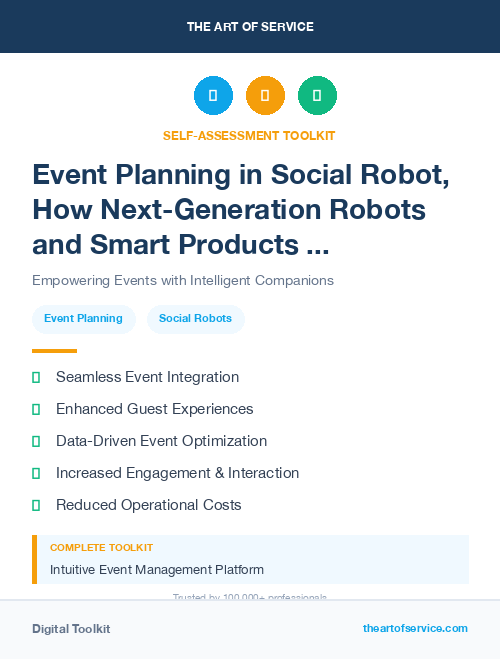 Event Planning in Social Robot, How Next-Generation Robots and Smart Products are Changing the Way We Live, Work, and Play