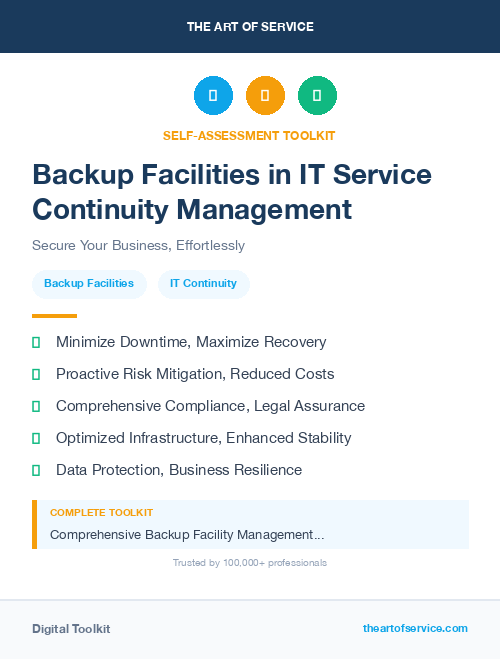 Backup Facilities in IT Service Continuity Management