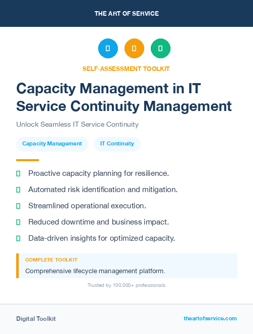 Capacity Management in IT Service Continuity Management