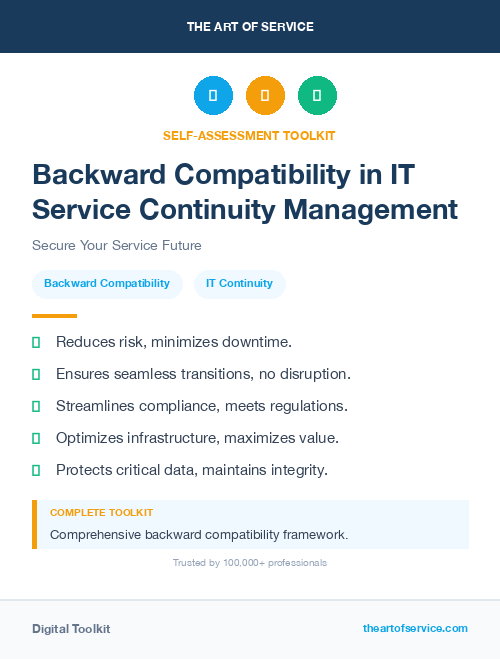 Backward Compatibility in IT Service Continuity Management