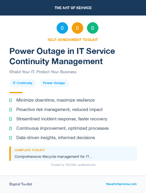Power Outage in IT Service Continuity Management
