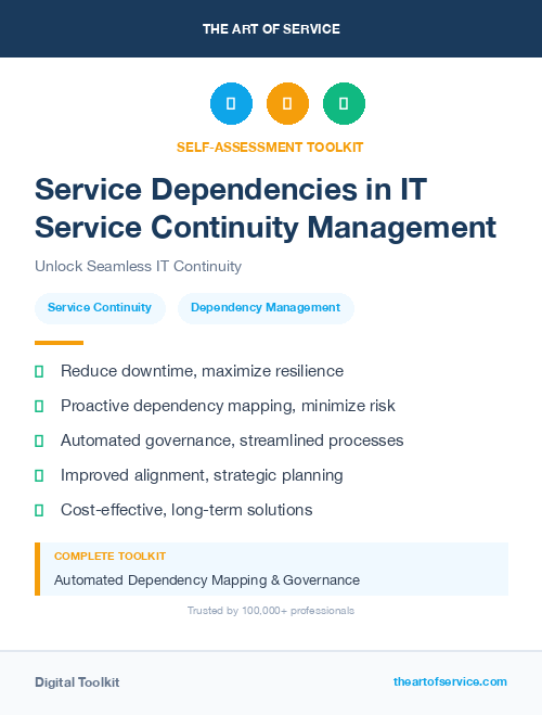 Service Dependencies in IT Service Continuity Management