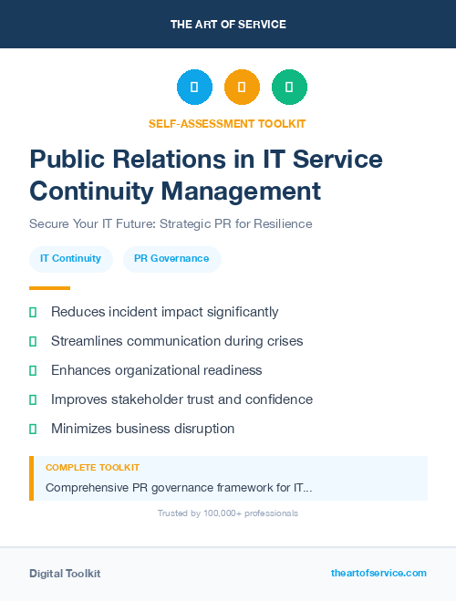 Public Relations in IT Service Continuity Management
