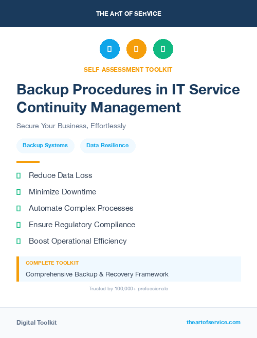 Backup Procedures in IT Service Continuity Management