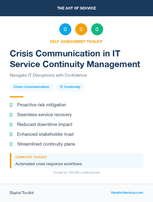 Crisis Communication in IT Service Continuity Management