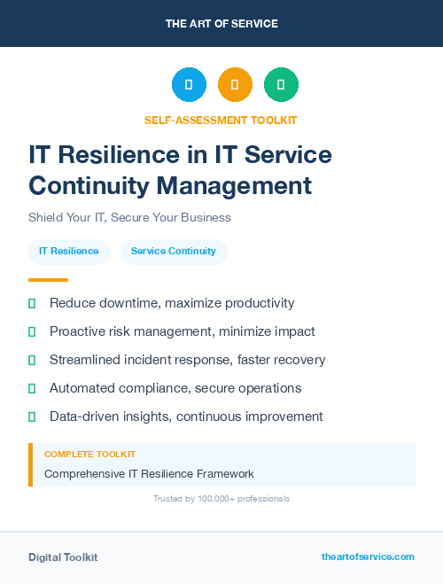 IT Resilience in IT Service Continuity Management