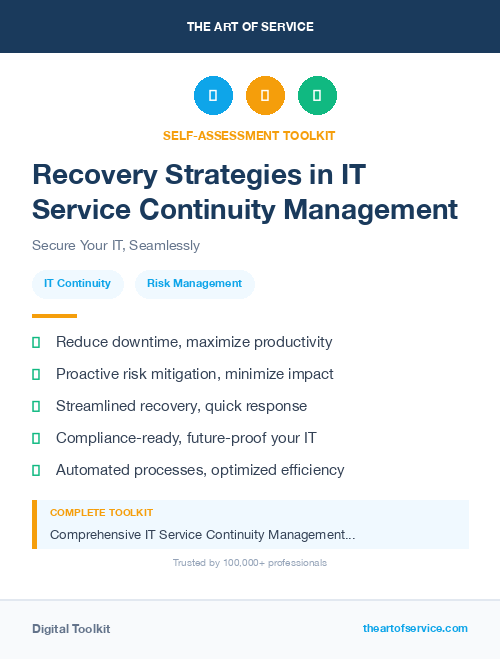 Recovery Strategies in IT Service Continuity Management