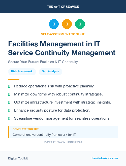 Facilities Management in IT Service Continuity Management