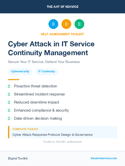 Cyber Attack in IT Service Continuity Management