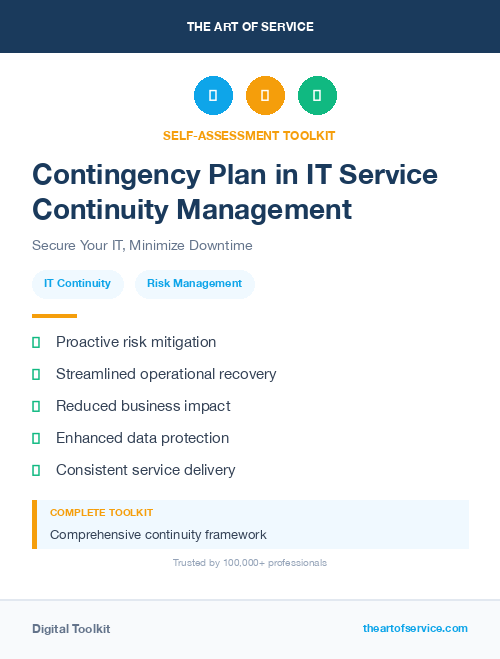 Contingency Plan in IT Service Continuity Management