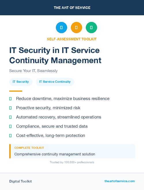 IT Security in IT Service Continuity Management