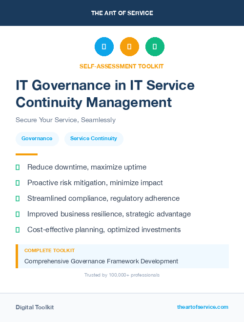 IT Governance in IT Service Continuity Management