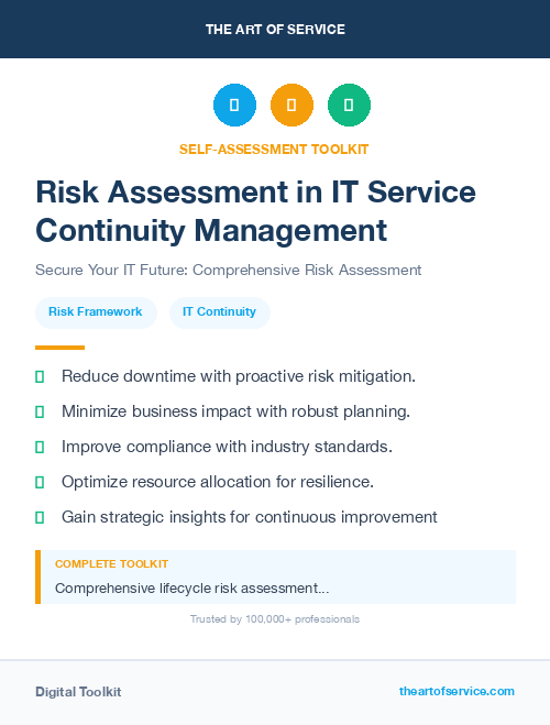 Risk Assessment in IT Service Continuity Management