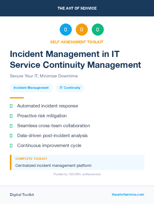 Incident Management in IT Service Continuity Management