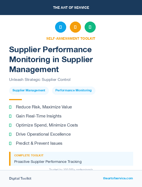 Supplier Performance Monitoring in Supplier Management